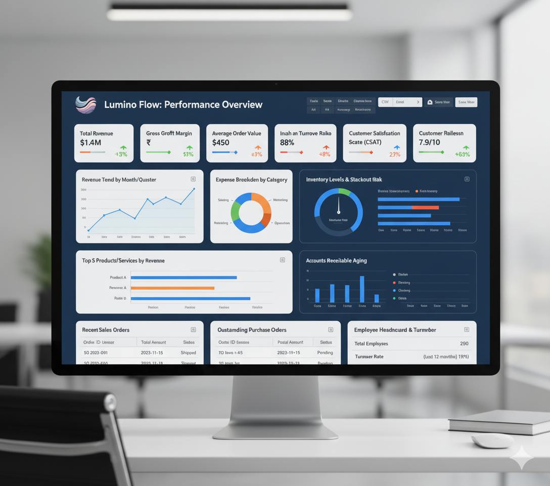 Analytics and reporting dashboard