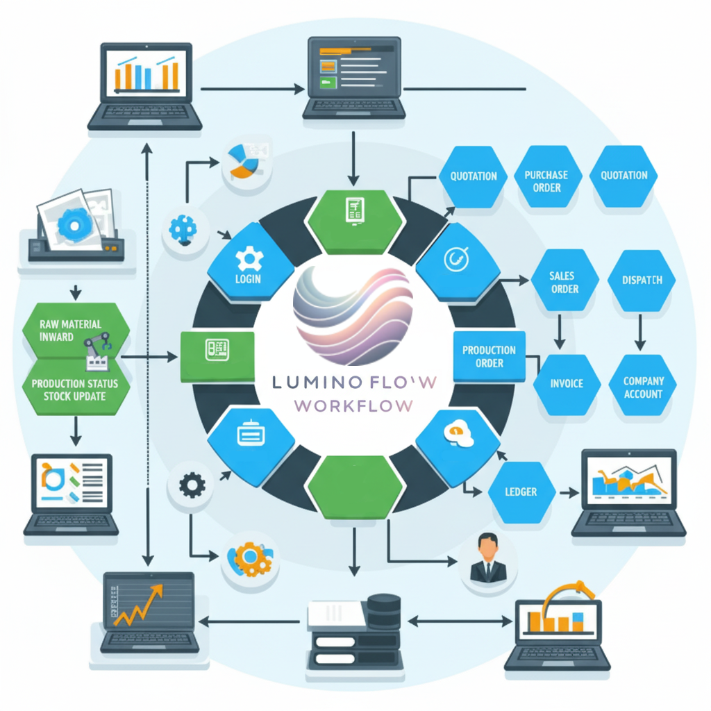 ERP workflow automation diagram